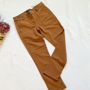 NWT Eileen Fisher Organic Cozy Stretch Slim Pants Dark Clay Size 4